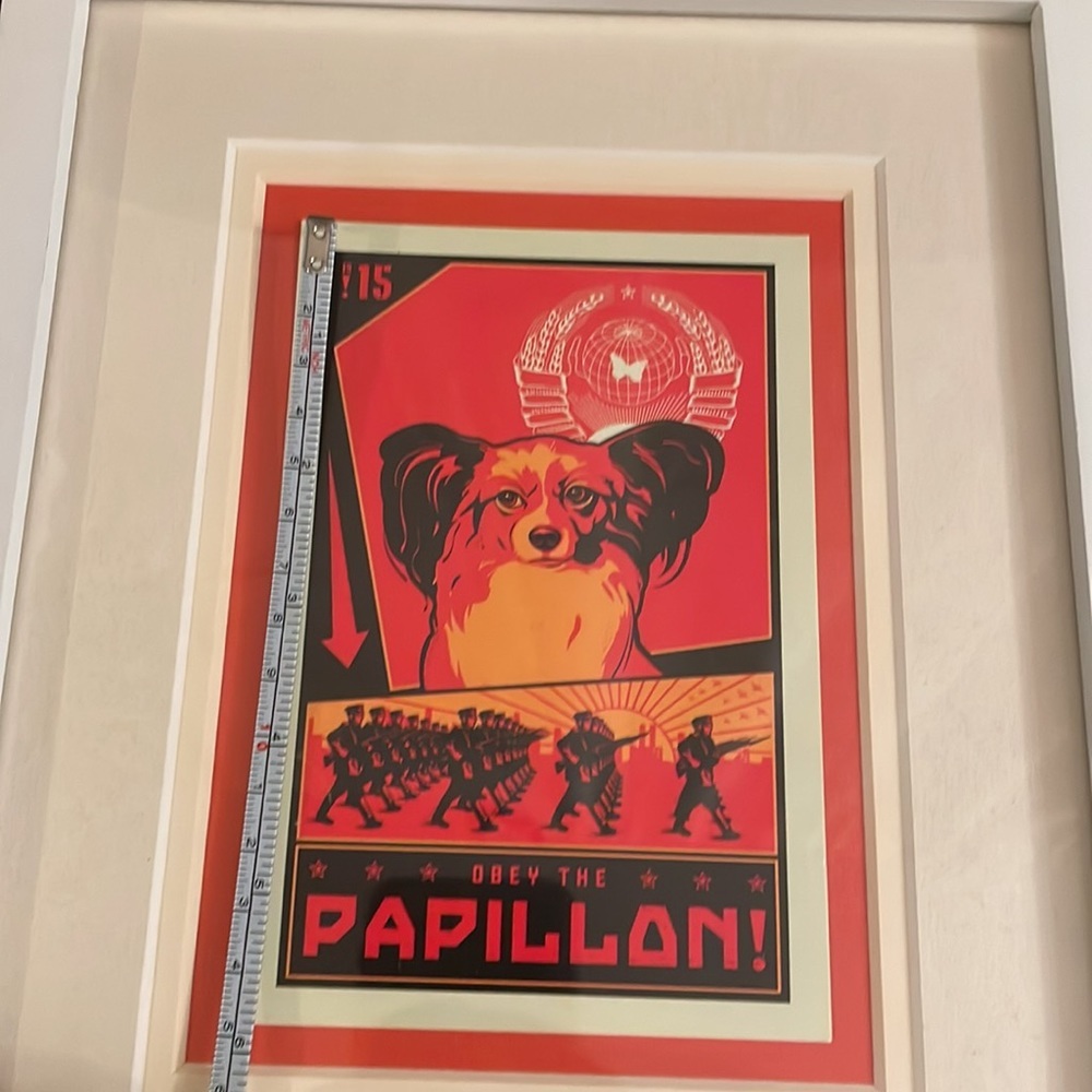 Papillon print in 8 X 10 white frame. - Picture 5 of 5